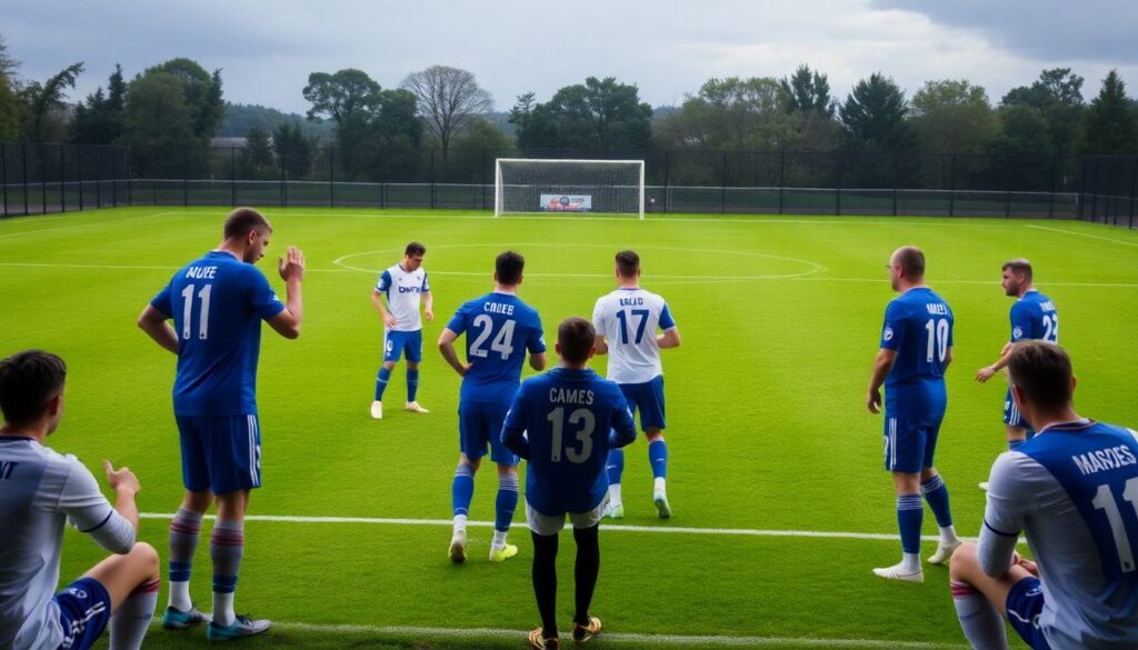 Интервью с тренерами о тактике и подготовке команд - иллюстрация