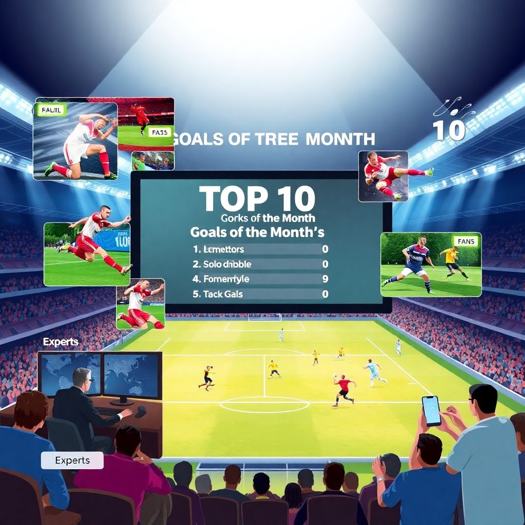 Топ-10 голов месяца: подборка лучших голов и голевая феерия