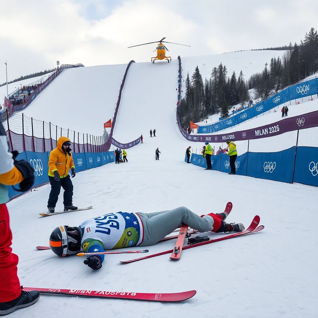 Горнолыжница получила травму после падения Линдси Вонн на Олимпиаде в Милане